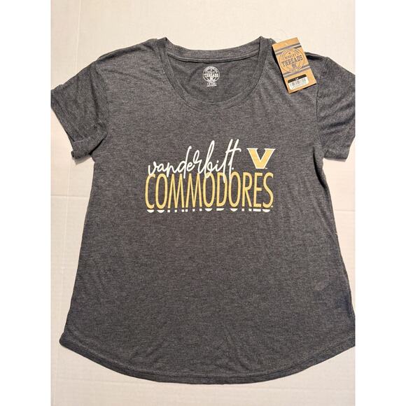 NWT Vanderbilt University Commodores Women's Small T-Shirt, Gray - Picture 1 of 4